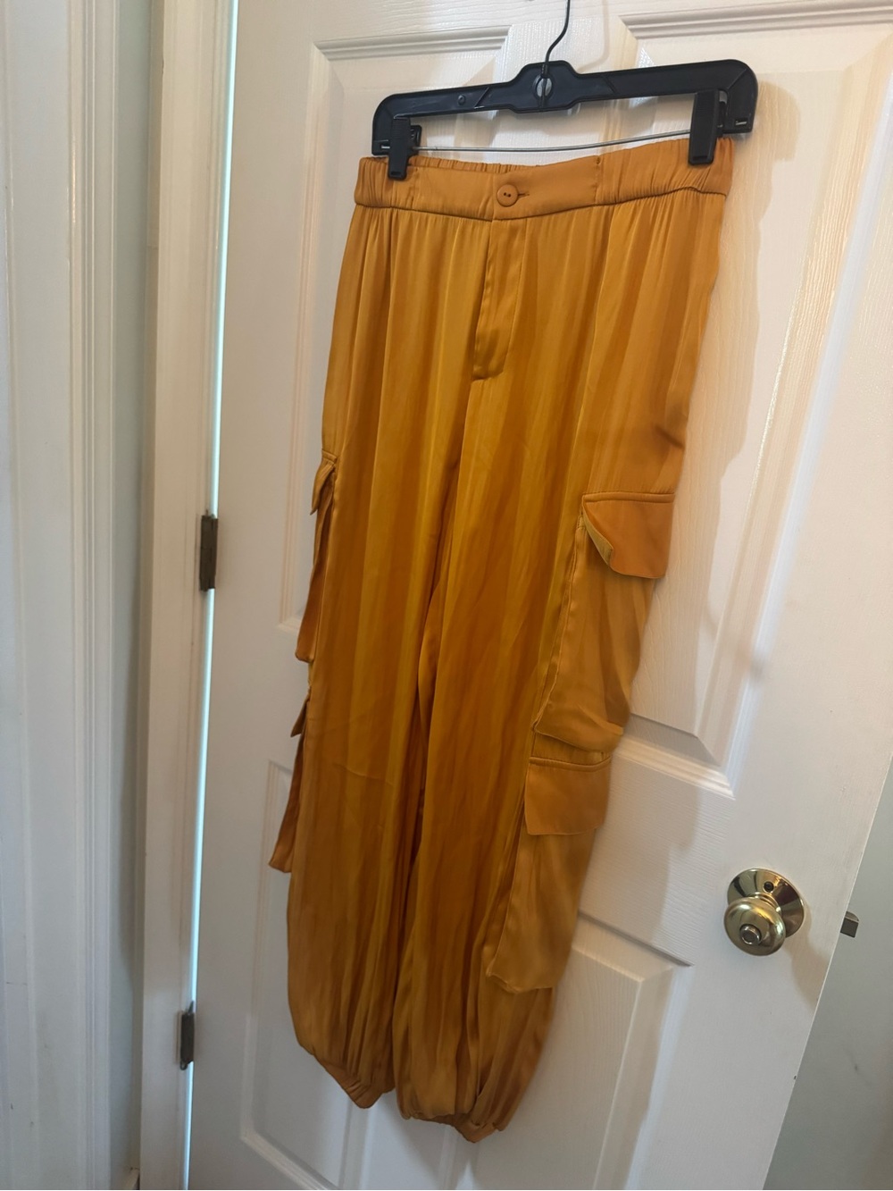 Zara Mustard Cargo Harem Pants